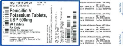 Label 500mg 28ct (Label Penicillin V Potassium Tabs 500mg Bpi(10544 297 28) Dava(67253 201 50) Rev2)